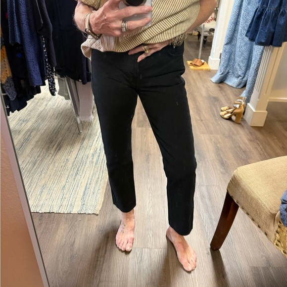 Rag & Bone Black Tapered Leg Slim Boyfriend Jeans Size 24 - Picture 8 of 15